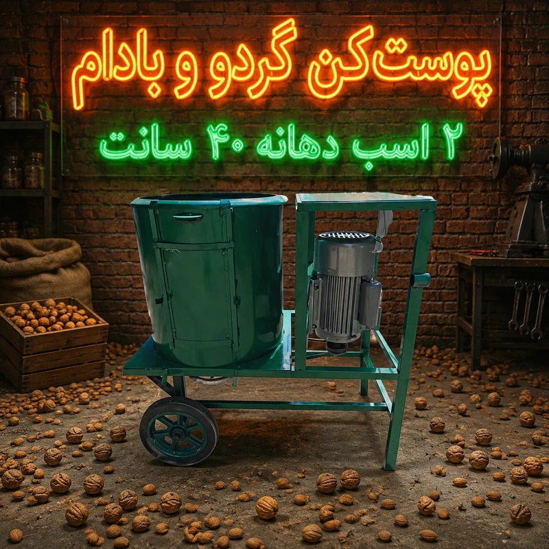 پوست کن گردو و بادام 2 اسب دهانه 40 سانت