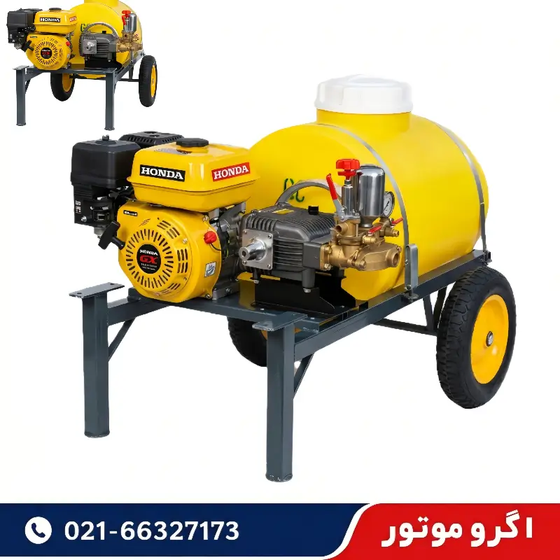 سمپاش فرغونی 100 لیتری هوندا GX220 با پمپ رینوپاوری